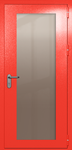 Однопольная дверь eiw-60 с максимальным стеклом (цвет красный RAL 3020)