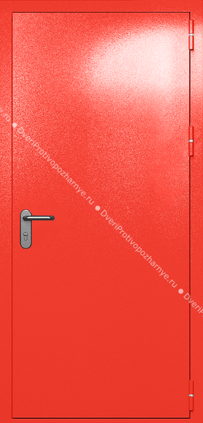 Однопольная глухая дверь ei-60 (цвет красный RAL 3020)