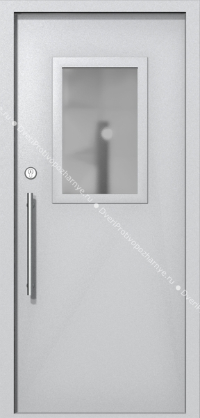 Однопольная техническая дверь со стеклом 600x400 (цвет светло-серый RAL 7047) Однопольная техническая дверь со стеклом 600x400 (цвет светло-серый RAL 7047)