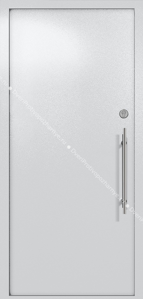 Однопольная глухая техническая дверь (цвет светло-серый RAL 7047) Однопольная глухая техническая дверь (цвет светло-серый RAL 7047)