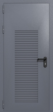 Однопольная глухая техническая дверь с вентиляцией (цвет темно-серый RAL 7015) Однопольная глухая техническая дверь с вентиляцией (цвет темно-серый RAL 7015)