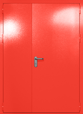 Полуторапольная глухая дверь ei-60 (цвет красный RAL 3020) Полуторапольная глухая дверь ei-60 (цвет красный RAL 3020)