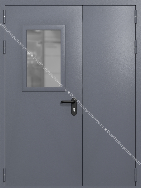 Полуторапольная дверь ei-60 со стеклом 600x400 (цвет темно-серый RAL 7015) Полуторапольная дверь ei-60 со стеклом 600x400 (цвет темно-серый RAL 7015)
