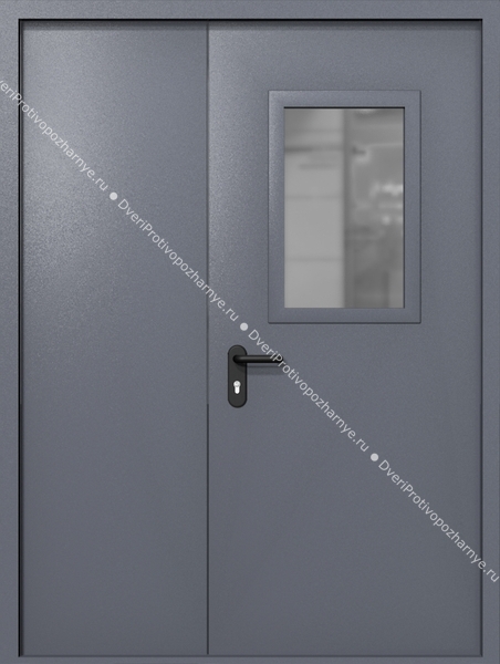 Полуторапольная дверь ei-60 со стеклом 600x400 (цвет темно-серый RAL 7015) Полуторапольная дверь ei-60 со стеклом 600x400 (цвет темно-серый RAL 7015)