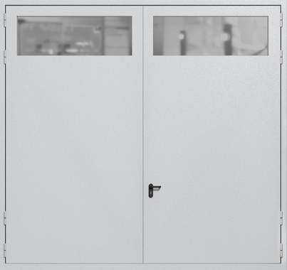 Распашные крупногабаритные ворота ei-60 с остеклением (цвет светло-серый RAL 7047) Распашные крупногабаритные ворота ei-60 с остеклением (цвет светло-серый RAL 7047)