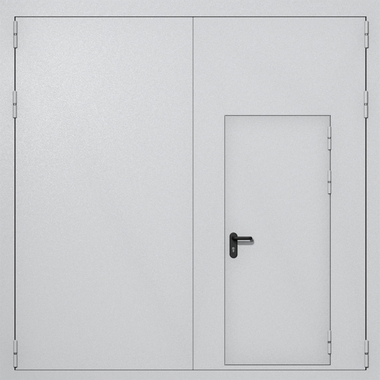 Распашные ворота ei-60 с калиткой (цвет светло-серый RAL 7047) Распашные ворота ei-60 с калиткой (цвет светло-серый RAL 7047)
